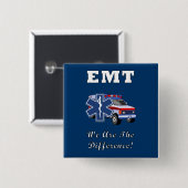 EMT We zijn het verschil Vierkante Button 5,1 Cm (Voorkant /achterkant)