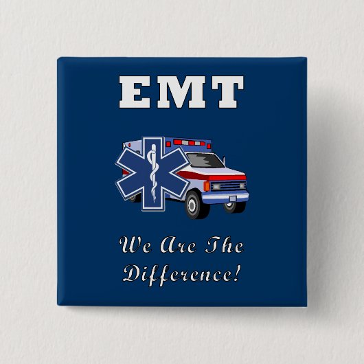 EMT We zijn het verschil Vierkante Button 5,1 Cm (Voorkant)