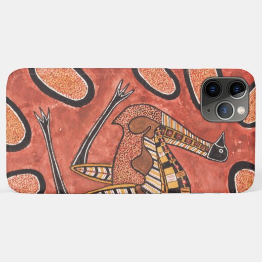 Emu - Aboriginal geïnspireerd Art schilderen Case-Mate iPhone Case (Achterkant (horizontaal))