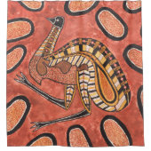 Emu - Aboriginal geïnspireerd Art schilderen Douchegordijn (Voorkant)