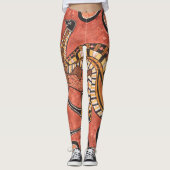 Emu - Aboriginal geïnspireerd Art schilderen Leggings (Voorkant)