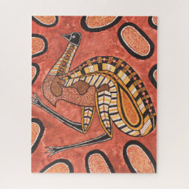Emu - Aboriginal geïnspireerd Art schilderen Legpuzzel