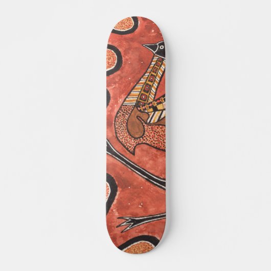 Emu - Aboriginal geïnspireerd Art schilderen Persoonlijk Skateboard (Voorkant)