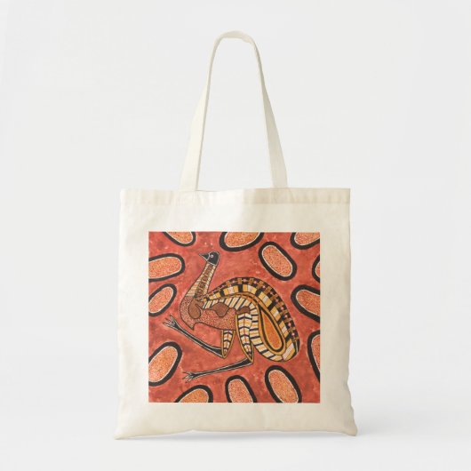 Emu Aboriginal kunst schilderij Tote Bag (Voorkant)