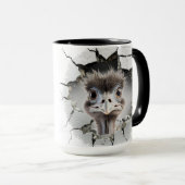 EMU binnen een gebarsten muur Mok (Voorkant rechts)