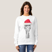Emu Bird Funny Humor Ostrich Emo Animal Xmas Santa Trui (Voorkant volledig)
