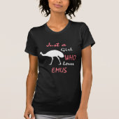 Emu Bird Girl Gift T-shirt (Voorkant)