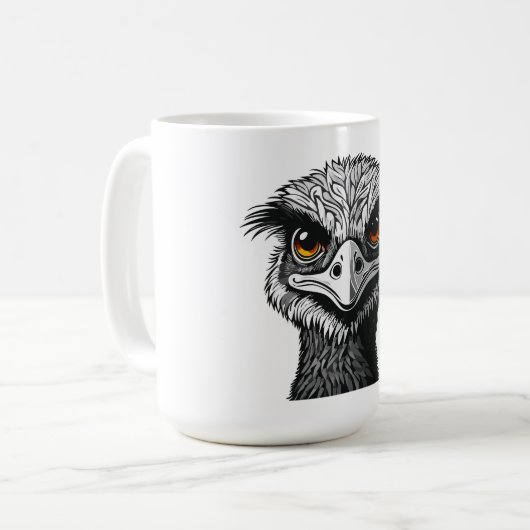 Emu bird head koffiemok (Voorkant links)