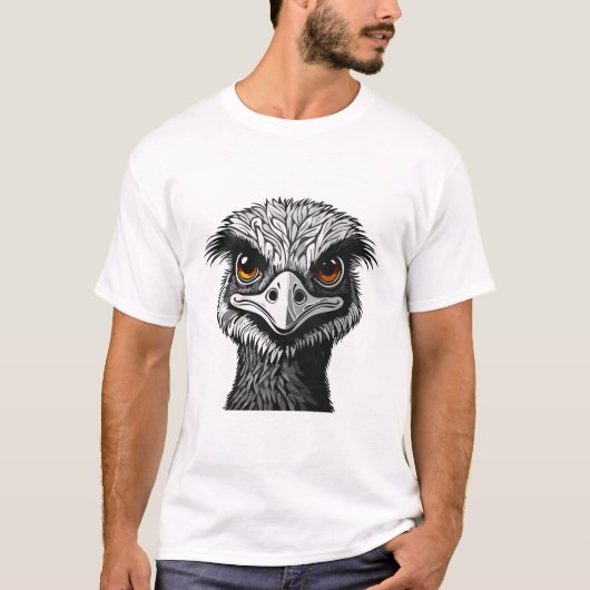 Emu bird head t-shirt (Voorkant)