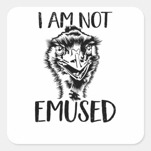 Emu Bird Tread Bird Australia Love Emu Vierkante Sticker (Voorkant)