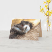 Emu Bird Wenskaart Kaart (Gele Bloem)