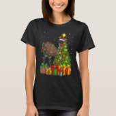 Emu Bird Xmas Holiday Santa Emu Christmas Tree T-shirt (Voorkant)