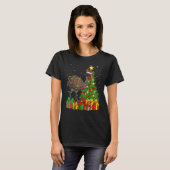 Emu Bird Xmas Holiday Santa Emu Christmas Tree T-shirt (Voorkant volledig)