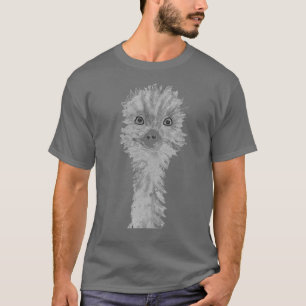Emu Birds Funny Humor Ostrich Emo Animal grijs T-shirt