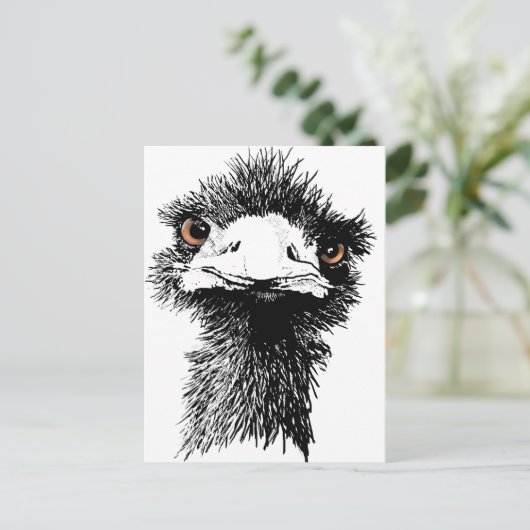 Emu Briefkaart (Staand voorkant)