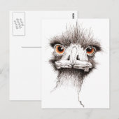 Emu door Inkspot Briefkaart (Voorkant / Achterkant)