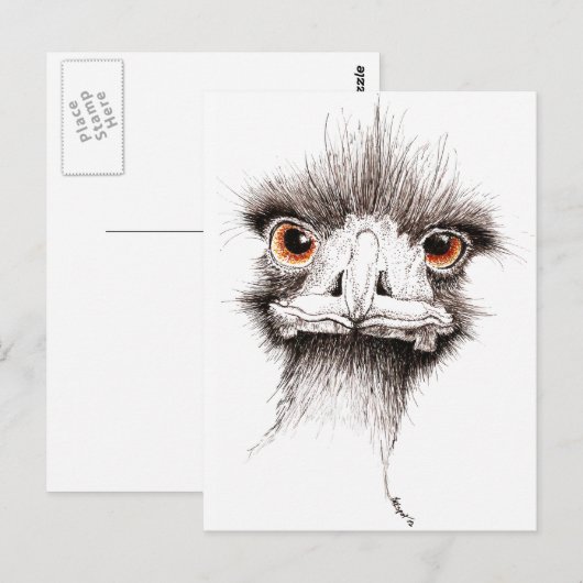 Emu door Inkspot Briefkaart (Voorkant / Achterkant)