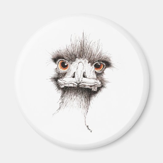 Emu door Inkspot Magneet (Voorkant)