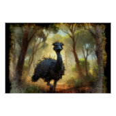 EMU en Australisch Outback Forest Perfect Poster (Voorkant)