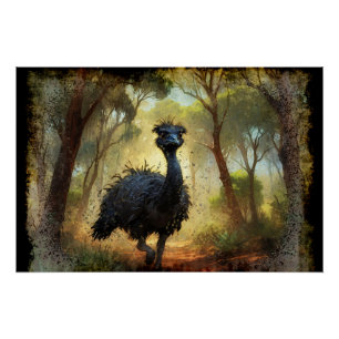 EMU en Australisch Outback Forest Perfect Poster