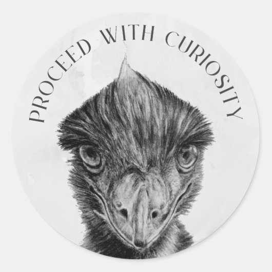 Emu Envelope Seal Sticker | Ga verder met nieuwsgi (Voorkant)