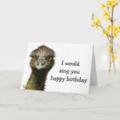 Emu Geen Songbird Verjaardag Kaart (Gele Bloem)