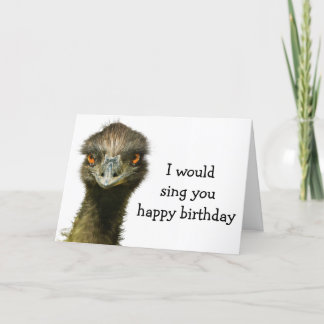 Emu Geen Songbird Verjaardag Kaart