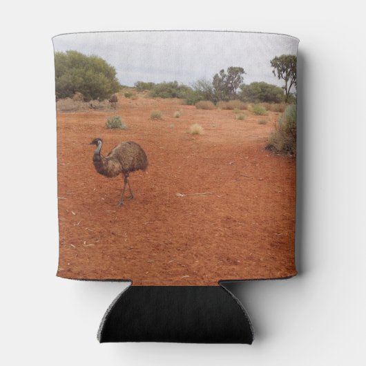 Emu in de uitgaande koelbox blikjeskoeler (Achterkant)