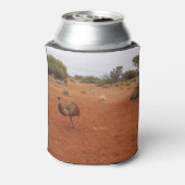 Emu in de uitgaande koelbox blikjeskoeler (Blikje Achterkant)