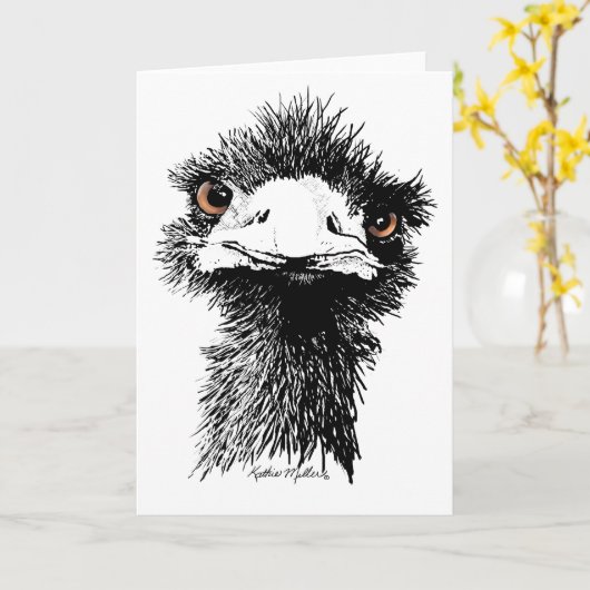 Emu Kaart (Gele Bloem)