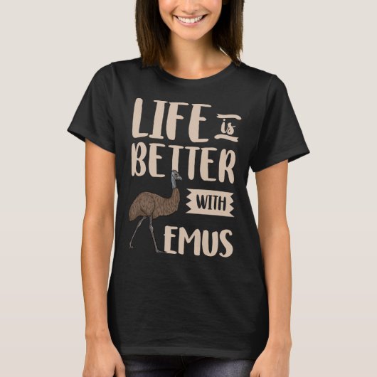 Emu-kostuum Australië struisvogel vogel T-shirt (Voorkant)