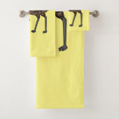 Emu met cartoon van eieren bad handdoek (Insitu)