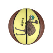 Emu met cartoon van eieren basketbal (Verticaal)