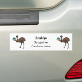 Emu met cartoon van eieren bumpersticker (Op auto)