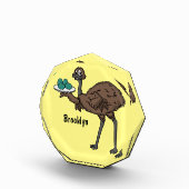 Emu met cartoon van eieren fotoblokken (Rechts)