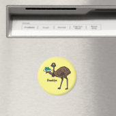 Emu met cartoon van eieren magneet (Insitu (Vaatwasser))