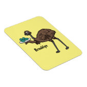Emu met cartoon van eieren magneet (Rechterzijde)