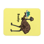 Emu met cartoon van eieren magneet (Horizontaal)