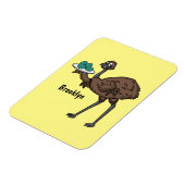 Emu met cartoon van eieren magneet (Linkerzijde)