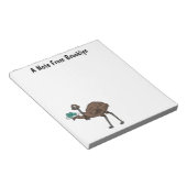 Emu met cartoon van eieren notitieblok (Schuin)