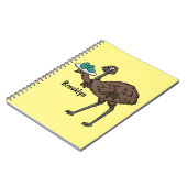 Emu met cartoon van eieren notitieboek (Linkerzijde)