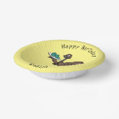 Emu met cartoon van eieren papieren kommen (Gebogen)