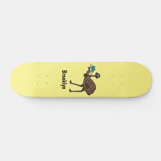 Emu met cartoon van eieren persoonlijk skateboard (Horizontaal)
