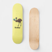 Emu met cartoon van eieren persoonlijk skateboard (Voorkant)