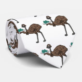 Emu met cartoon van eieren stropdas (Opgerold)