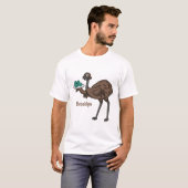 Emu met cartoon van eieren t-shirt (Voorkant volledig)