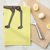 Emu met cartoon van eieren theedoek (Quarter Fold)