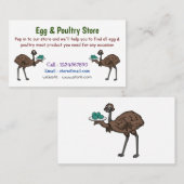 Emu met cartoon van eieren visitekaartje (Voorkant / Achterkant)