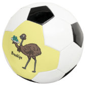 Emu met cartoon van eieren voetbal (Drie kwart)