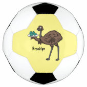Emu met cartoon van eieren voetbal (Voorkant)